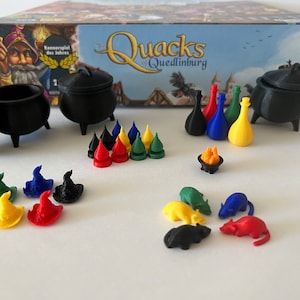 Realistic Deluxe Tokens for The Quacks of Quedlinburg Base game and Expansions