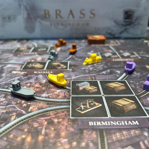 Brass Birmingham & Brass Lancashire Board Game: Tokens and Resources