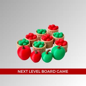 Apple, Dessert, Fruits, or Food resources token for Wingspan, Northgard, Space Cantina and other board games - 3D Print