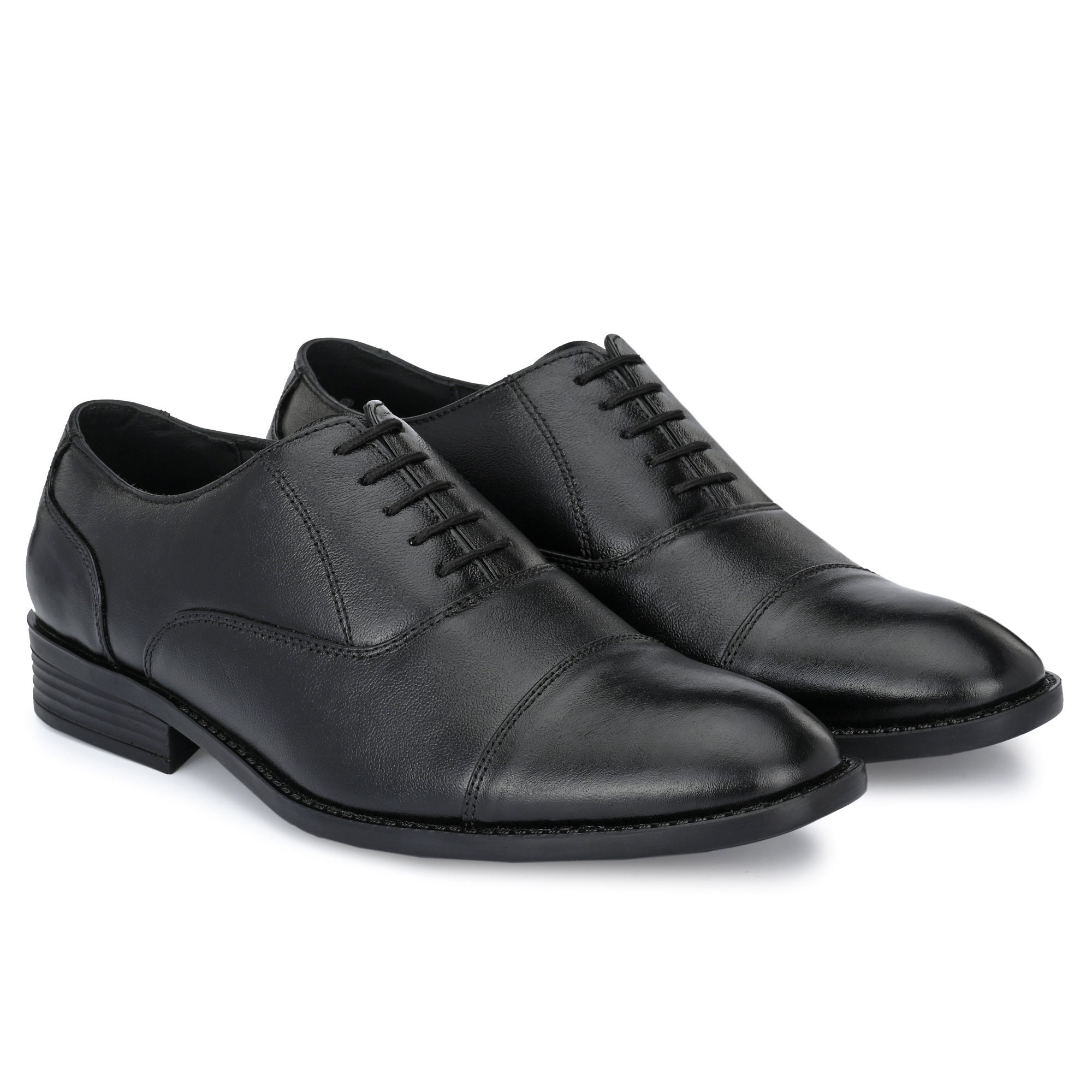 Handmade Oxford Black Leather Shoes: Formal Laceup - Etsy