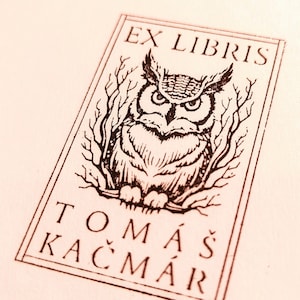 Sello de caucho tradicional Ex Libris personalizado. Sello de libro, De la biblioteca de sellos, Sello de libro personalizado.