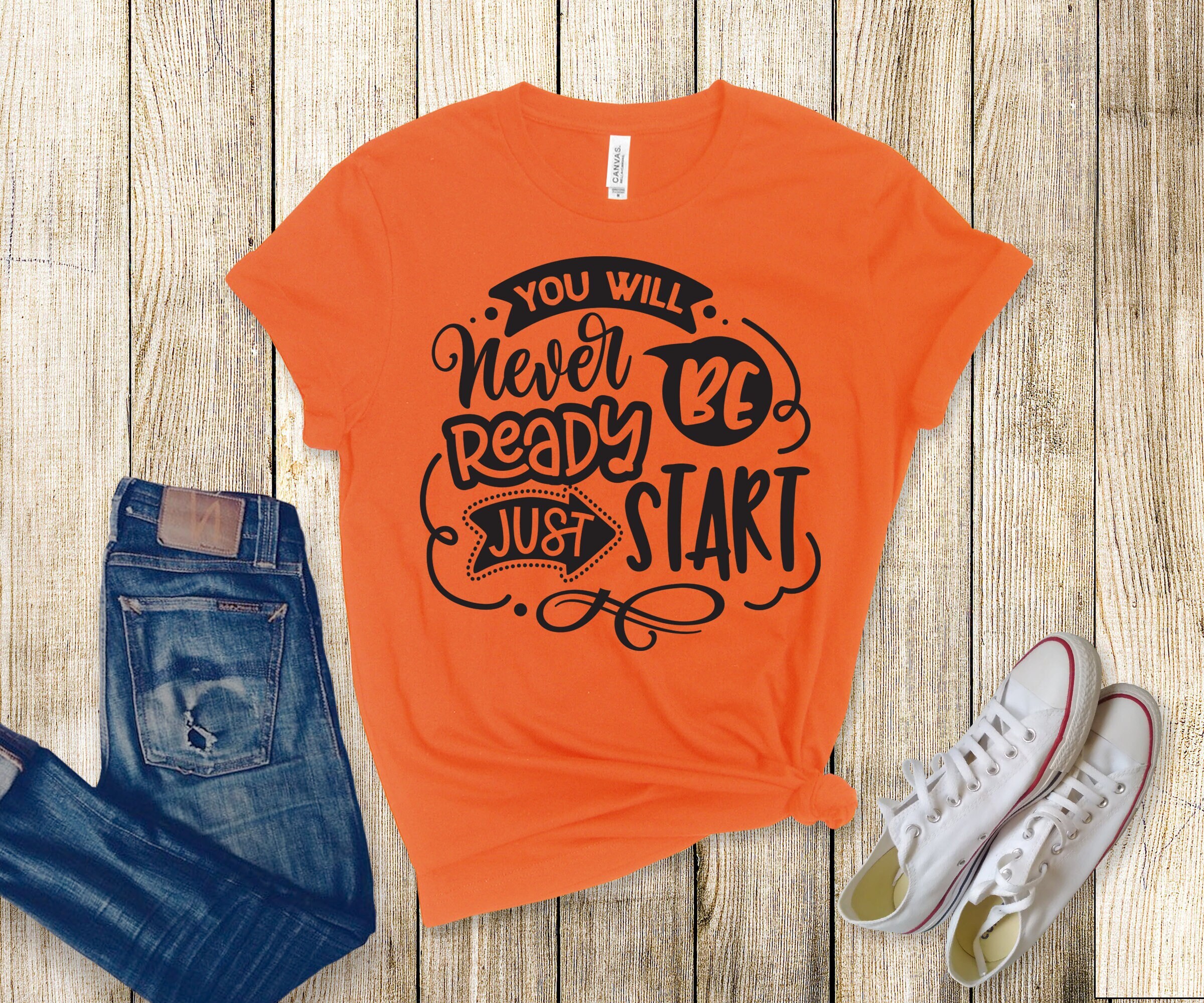 Motivational Tee Shirt Unisex Jersey Short Sleeve Tee Just Start Shirt