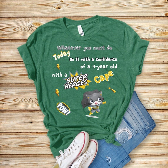 Superhero Tshirt Unisex Jersey Short Sleeve Tee Cute Cat | Etsy