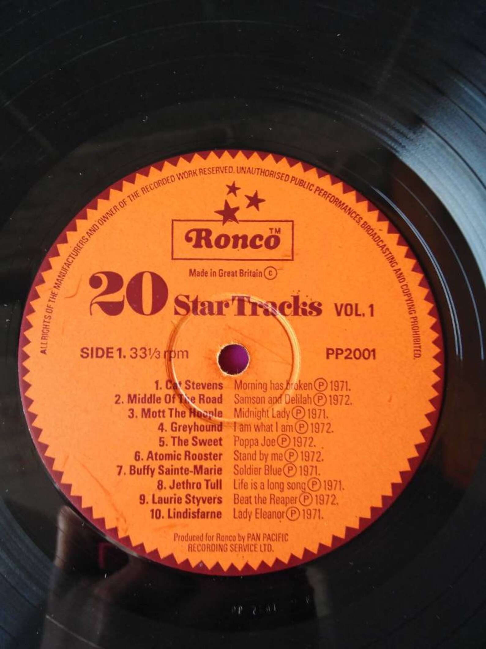 20 Star Tracks compilation Volume 1 12 LP Ronco Records Etsy