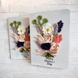 Spezielle Blumenstraußkarte der Mutter Tages, kundenspezifische handgemachte Karte