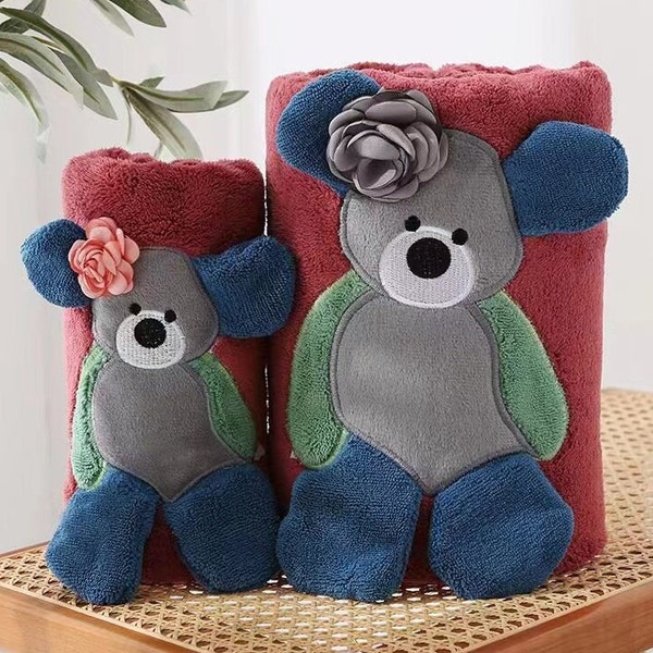 Teddy Bear Towel Etsy