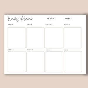 Weekly Planner Printable To Do List - Monthly Planner Printable - Planner Printable Bundle - Schedule Calendar - Weekly Organizer