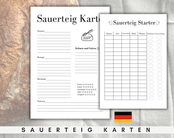 Sauerteig Karte - Deutsche Logs - Sauerteig Backen - Sauerteig Füttern - Sauerteig Herstellen - Sauerteigansätze