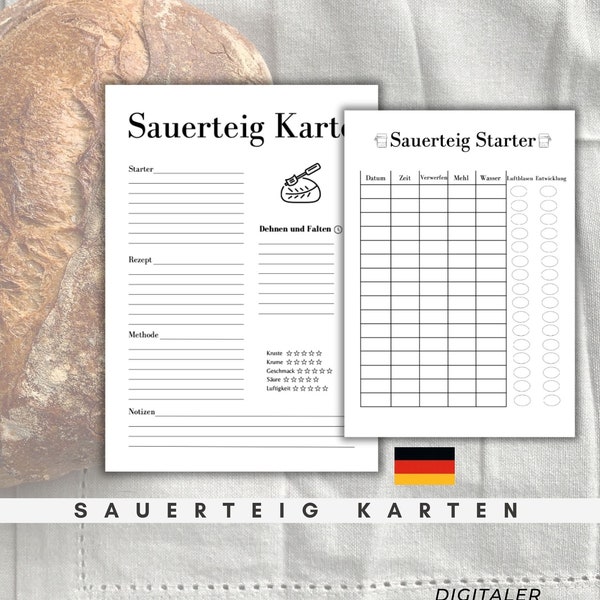 Sauerteig Karte - Deutsche Logs - Sauerteig Backen - Sauerteig Füttern - Sauerteig Herstellen - Sauerteigansätze