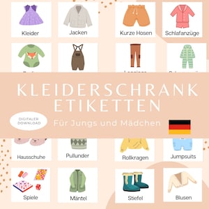 Kleiderschrank Etiketten - Symbole Kleiderschrank - Montessori Organize - Kleidungssymbole - Montessori Organization Kinderkleidung