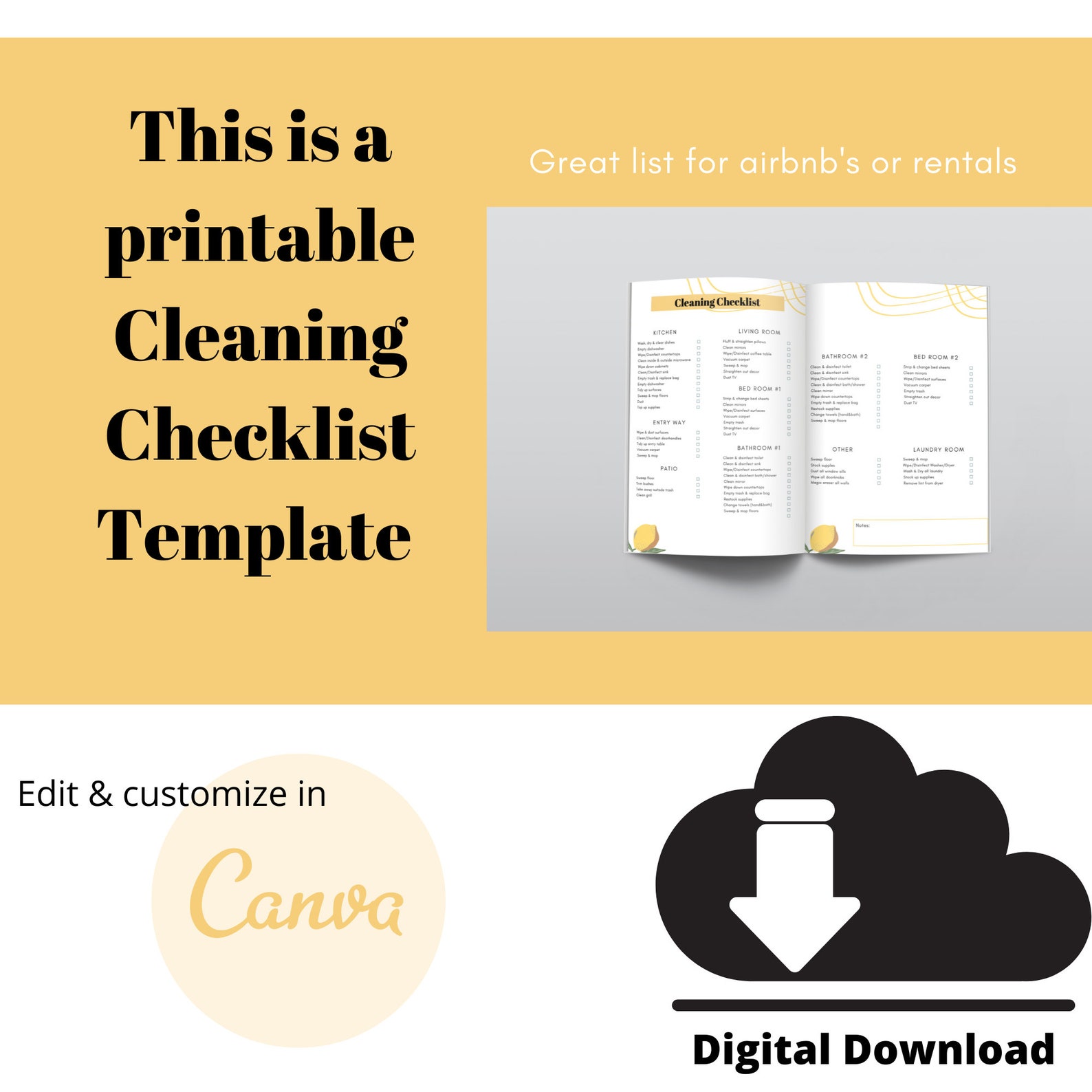 airbnb-cleaning-checklist-editable-housekeeping-cleaning-etsy