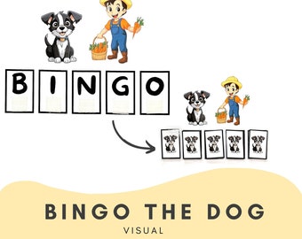 Bingo Der Hund Visuell - Digitaler Download - Kinderreime - Circle Time Songs - Interaktives Song Visuell - ASD - Kinderliedreim - BINGO