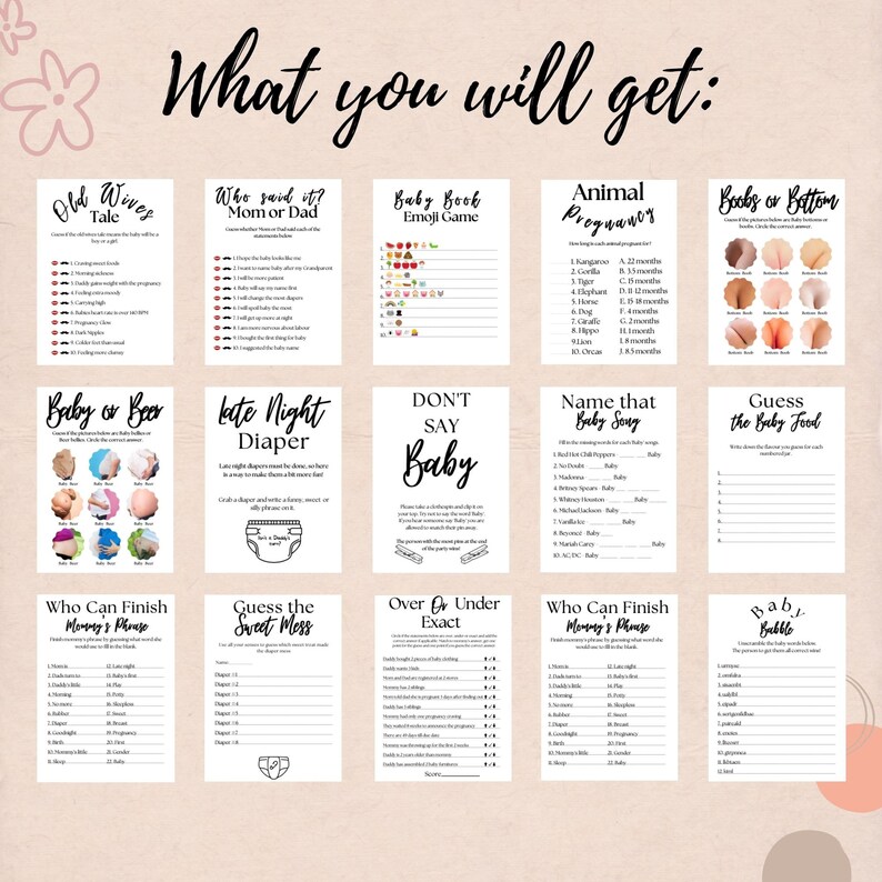 Editable Canva Baby Shower Games 30 Editable Baby Shower Games Baby Editable Canva Baby Shower Games 30 Editable Baby Shower Games Baby