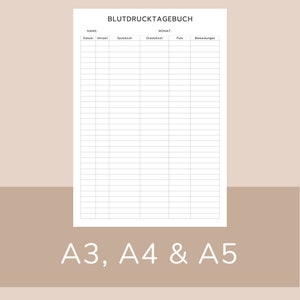 Blutdrucktagebuch Digitaler Download Blutdruck Pass Blutdruck Tabelle Blutdruck Werte Tabelle Blutdruck PDF Blutdrucktabelle image 2