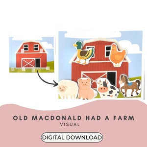 Old MacDonald Had a Farm - Téléchargement numérique - Comptines pour enfants - Circle Time Songs - Visuel de chanson interactif - Orthophonie - Non verbal