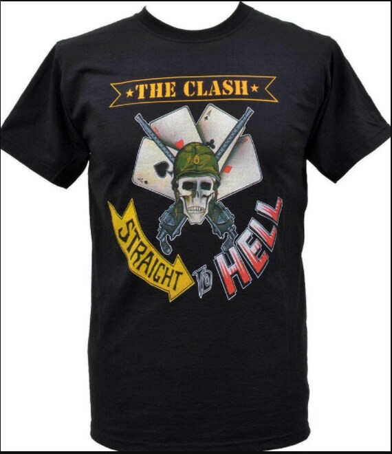 UNISEX BLACK HOODIE HOODY THE CLASH STRAIGHT TO HELL ARMY SKULL PUNK 1977 S-5XL UNISEX BLACK HOODIE HOODY THE CLASH STRAIGHT TO HELL ARMY SKULL PUNK 1977 S-5XL