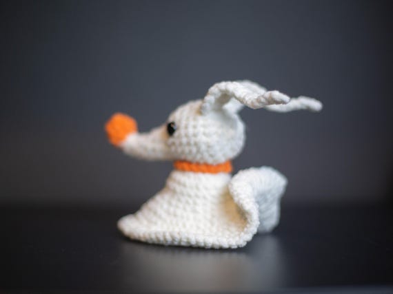Ghost dog crochet pattern, Amigurumi Zero, Amigurumi spirit of Halloween  hound crochet tutorial, Ghost skeleton dog English PDF pattern