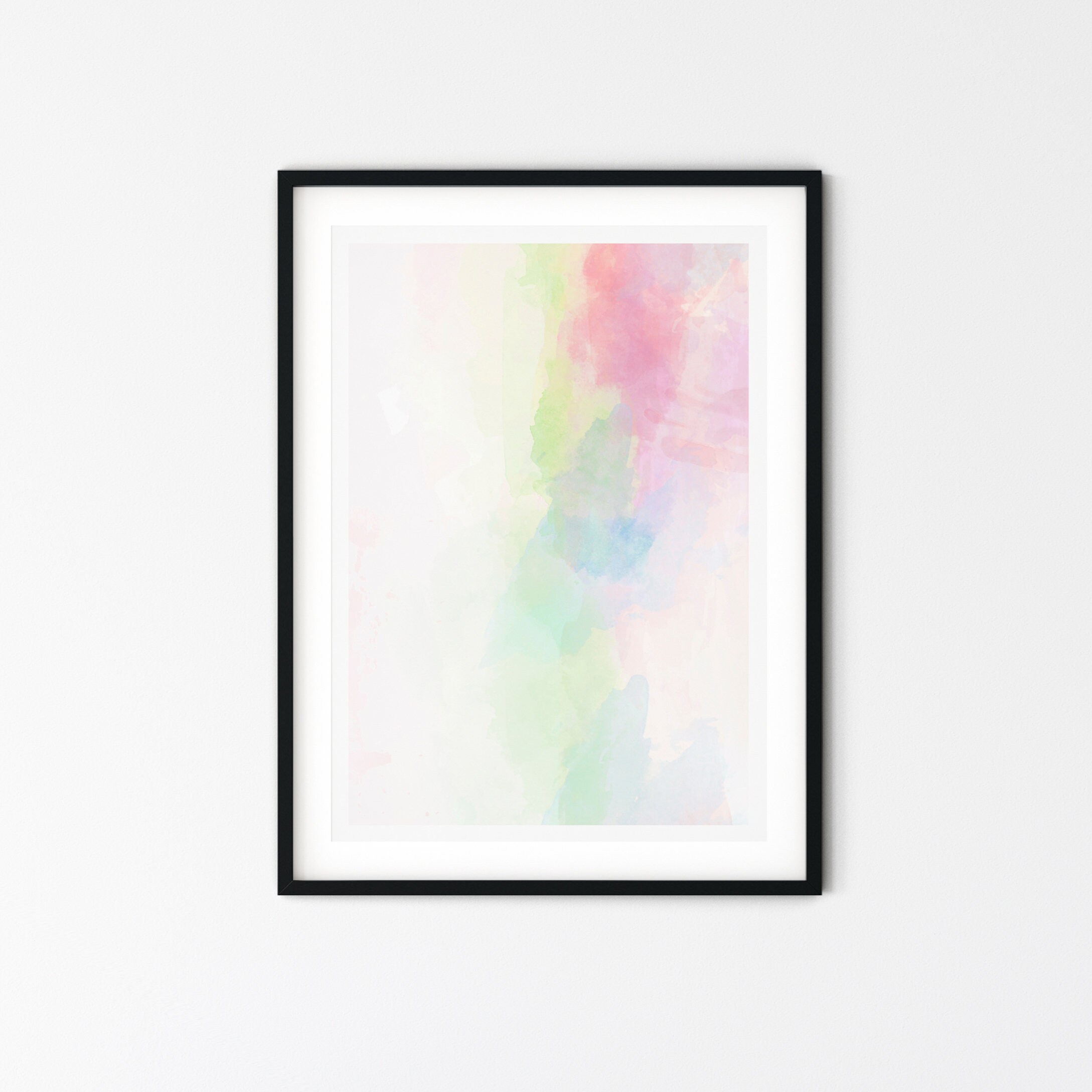 Pastel Abstract Watercolour Print Printable Art Digital Etsy