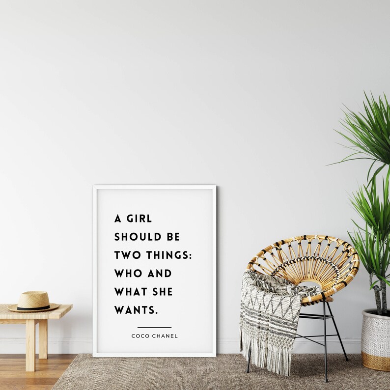 Coco Chanel Quote, Digital Download, Printable Wall Art, Printable ...