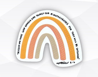 Christian Stickers | Faith Stickers | Matthew 5:6 Decal