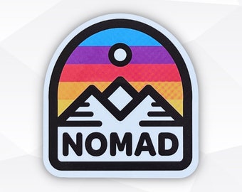 Nomad Sticker: Waterproof Vinyl Decal for Laptop, Water Bottle