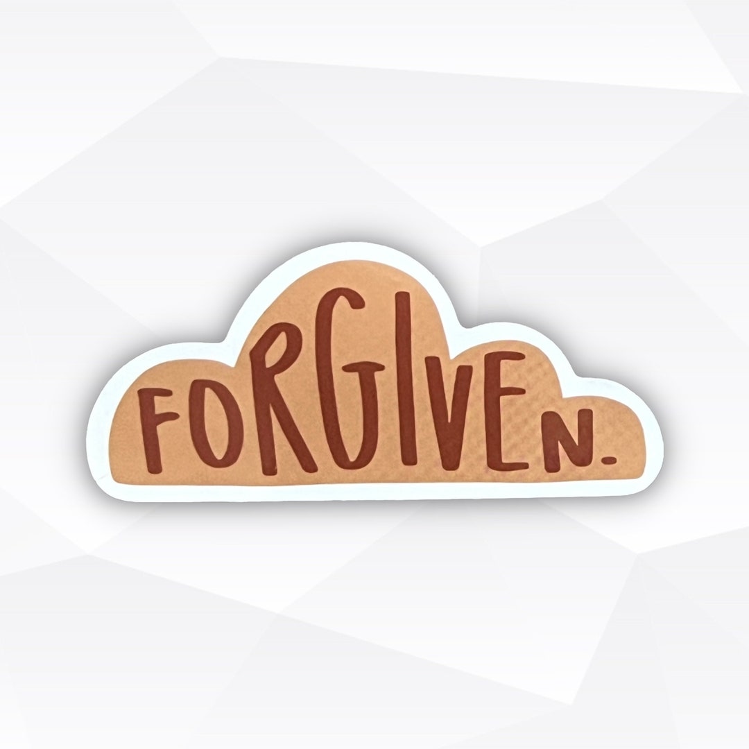 Forgiven Sticker Forgiven Sticker Christian Sticker - Etsy