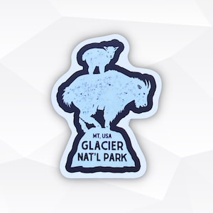 Glacier National Park Sticker | Nature-Inspired Vinyl Sticker | Outdoor Adventure Decal | Hiking, Camping, & Wildlife Lover Gift