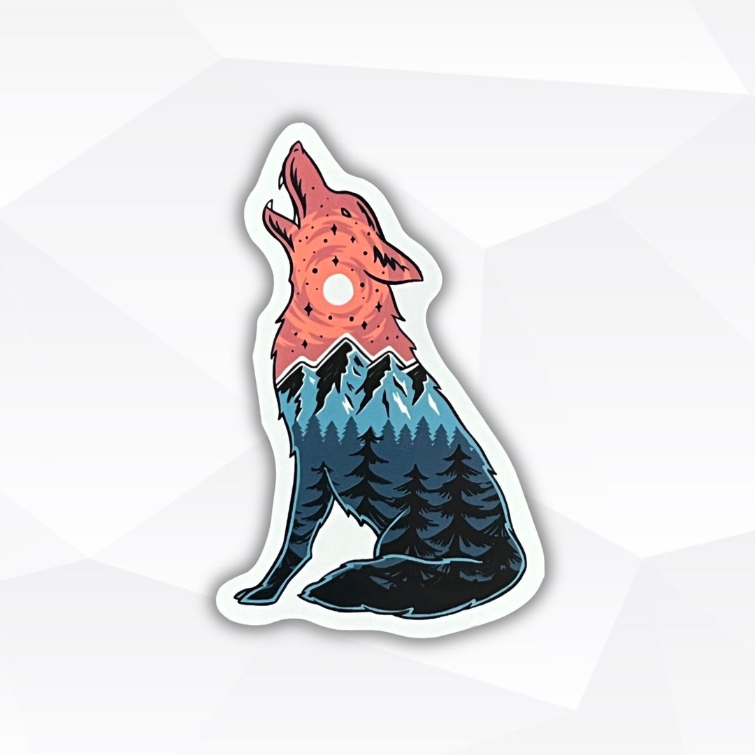 Furry Howl Sticker Wolf Howls Vinyl Sticker - Etsy