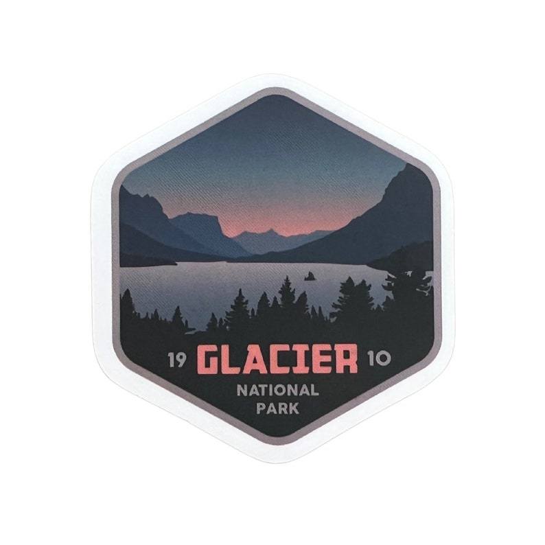 Glacier National Park Sticker Hydro Flask Sticker Etsy