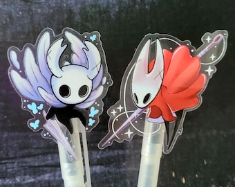 Hollow Knight, Silksong transparent vinyl stickers: Hornet & the Knight