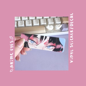 Kawaii Anime Augen Aufkleber, Süßer Manga Aufkleber, Laptop Aufkleber, Anime inspiriert, wasserfestes Vinyl