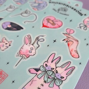 Pins & Needles Illustrated Vinyl Sticker Sheet - Etsy