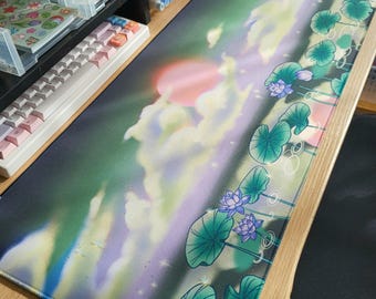 Twilight Dusk Lotus Deskmat - Large Mouse Pad - 70x30cm
