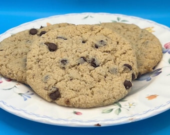 Vegan Gluten free dark chocolate chip cookies,  7 count.