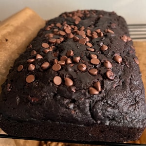 Chocolate Zucchini Bread.  Organic and Vegan.