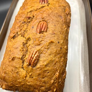 Vegan Pumpkin pecan bread! Freshly made to order with organic ingredients. image 5