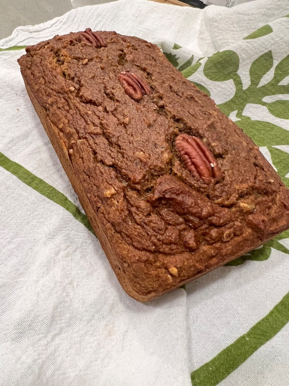 Vegan Pumpkin pecan bread! Freshly made to order with organic ingredients.