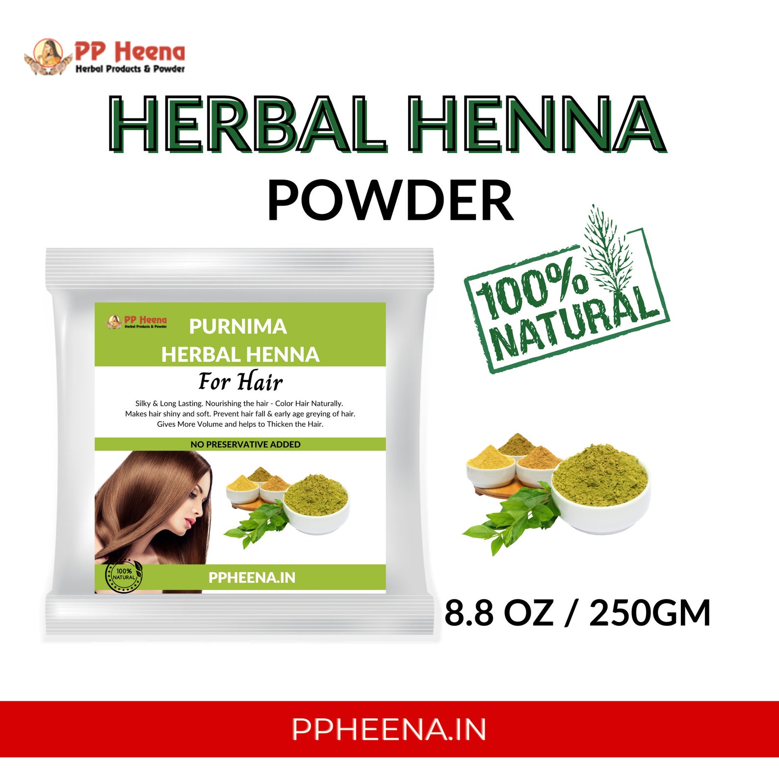 100 Natural Herbal Henna Powder For Hair l Henna for Hair l Etsy