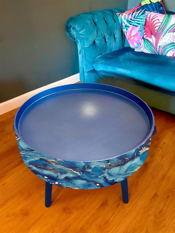 Navy blue 2024 round coffee table