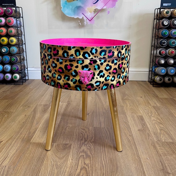 ヒョウ　アニマル サイドテーブル サイドテーブル ヒョウ