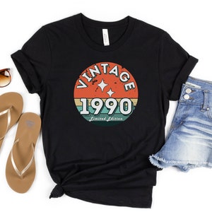 33e verjaardag shirt, vintage T shirt, vintage 1990 shirt, 33e verjaardagscadeau voor vrouwen, 33e verjaardag shirt mannen, retro shirt, vintage