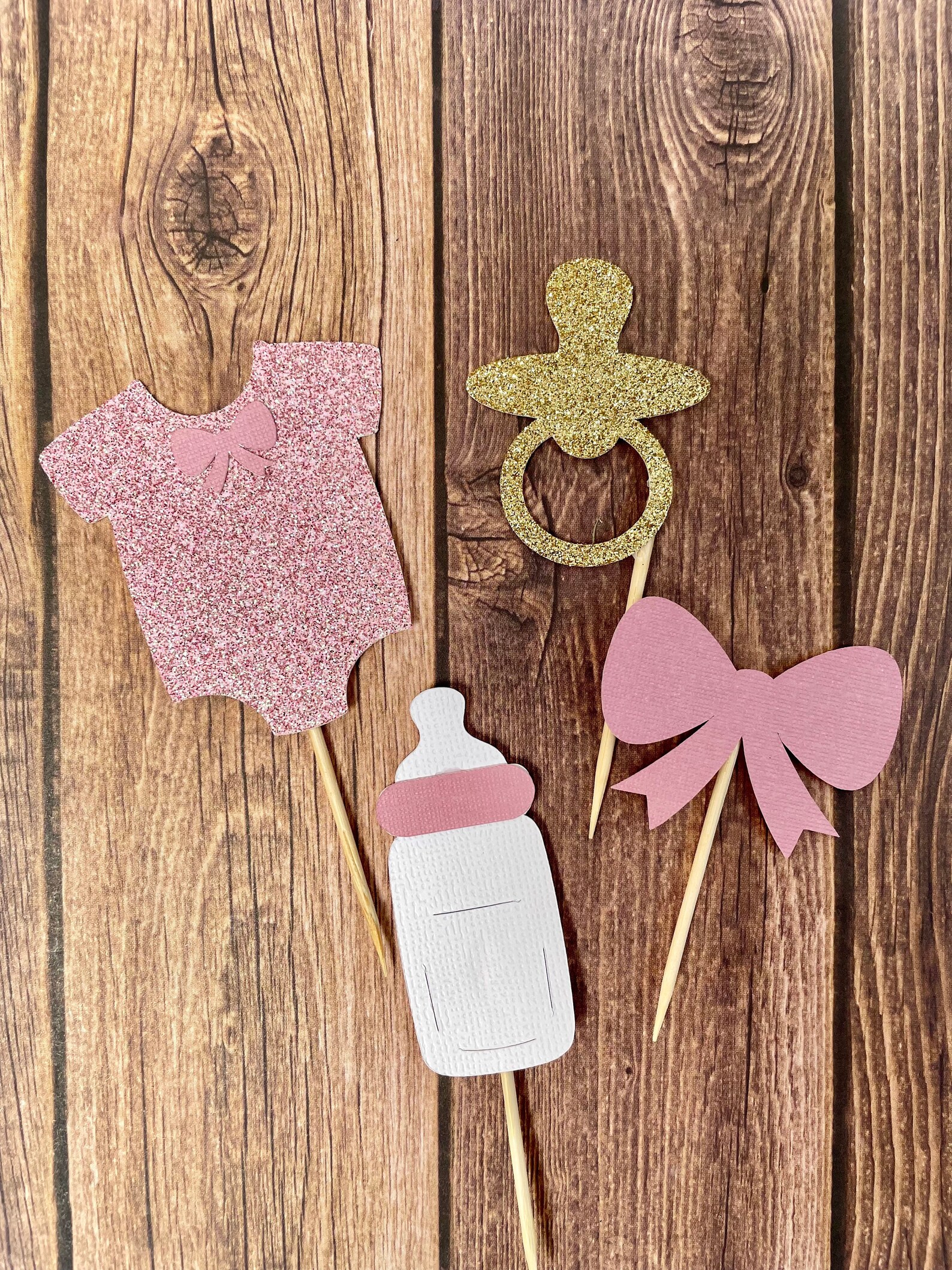 Baby Shower Cupcake Toppers Girl Baby Shower Food Picks Etsy