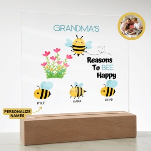 Grandma Gift from Grandkid Grandma Acrylic Square Plaque from Grandkids Personalized Grandma Gift Mother&#39;s Day Gift Custom Gift for Grandma