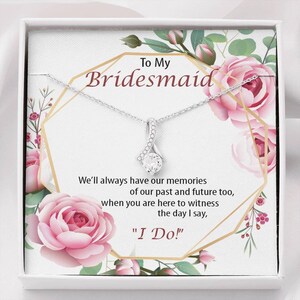 Wedding Memories with My Maid Bridesmaid-Thank You for Being My Bridesmaid, Gift for Bridesmaid, Necklace for Bridesmaid, Bridesmaid Gift