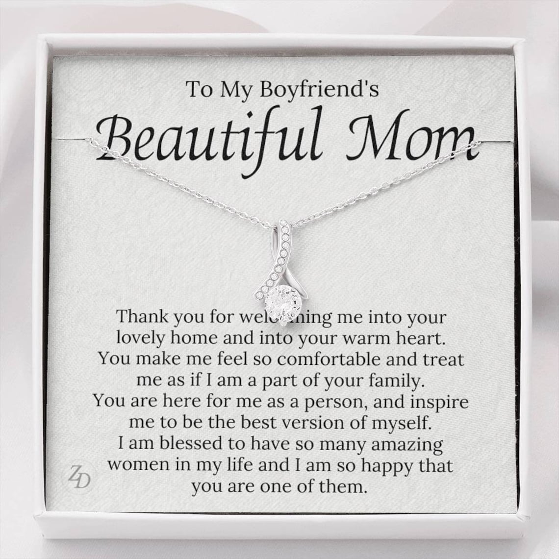 Viayen Mother's Day Card For Boyfriend's Mom - Stainless Steel Wallet Card For Any Occasion
