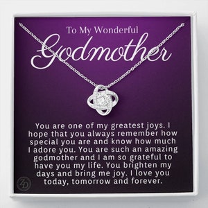 To My Beautiful Godmother-My Greatest Joy Necklace, Godmother gift, Mothers Day gift for Godmother, Godmother Aunt Jewelry
