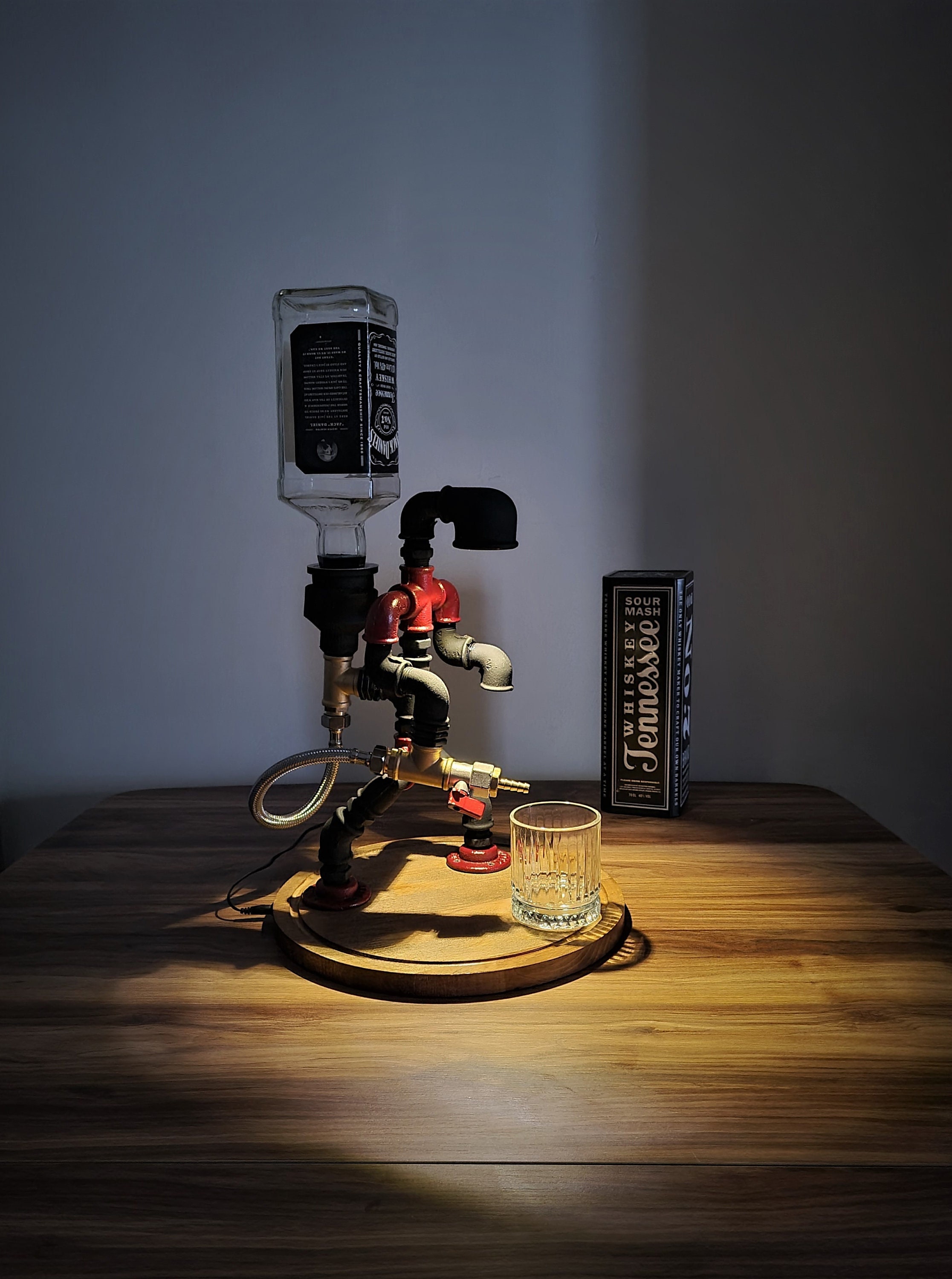 Firefighter-fireman Drink Dispenser With Lamp for Alcohol Whiskey ...