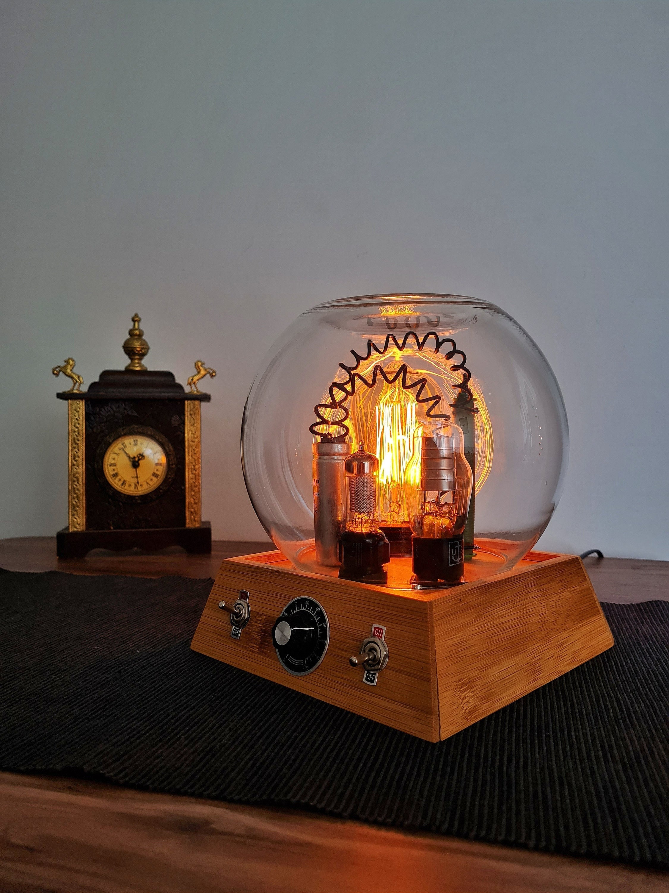 Vintage Gas Pump Grave Yard - Table Lamp,Steampunk lamp,Rustic