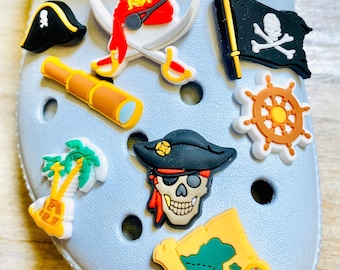 Shoe Charms | Pirate Set | 8 Piece | 1 Piece Option