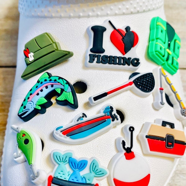 Shoe Charms | Fishing 2 Set | 11 Piece Set | 1 Piece Option